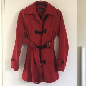 F21 Red Peacoat